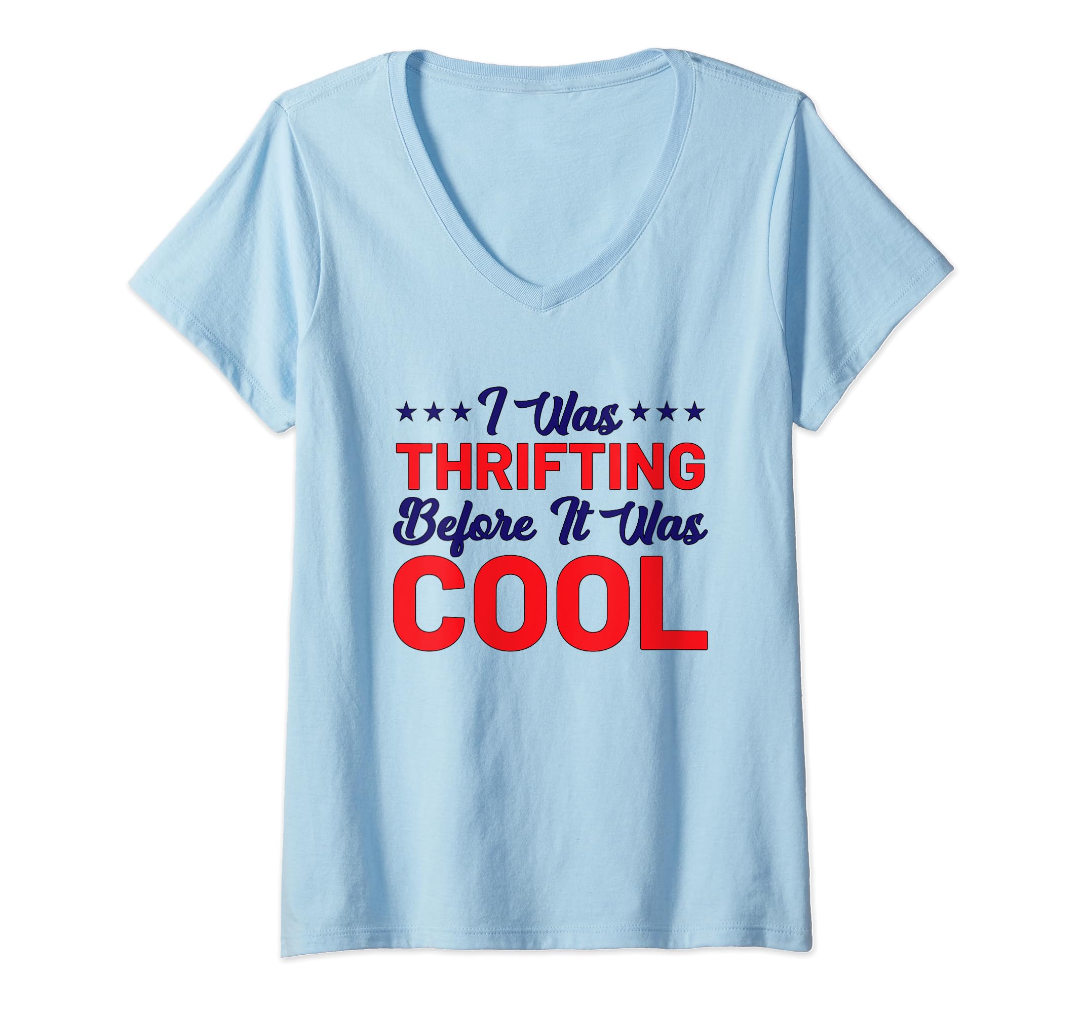 Womens Was Thrifting Before Was Cool Thift Shop Second-Hand-Shop V-Neck T-Shirt