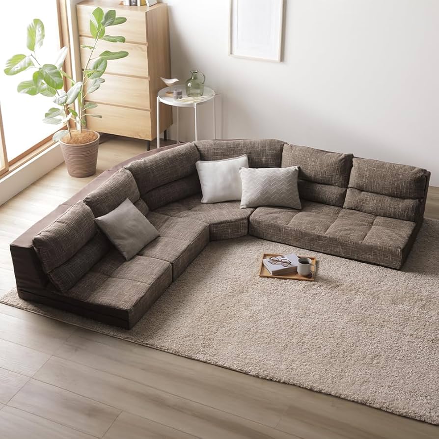 Amazon.co.jp: ソファー ローソファー 4人掛け 5人掛け コーナー