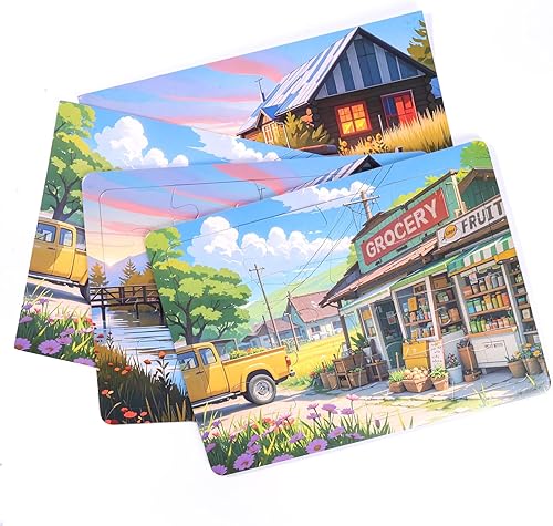 Rompecabezas cognitivo – Rompecabezas de Alzheimer, juegos cognitivos para personas mayores, 2 paquetes de rompecabezas grandes de 16 piezas,