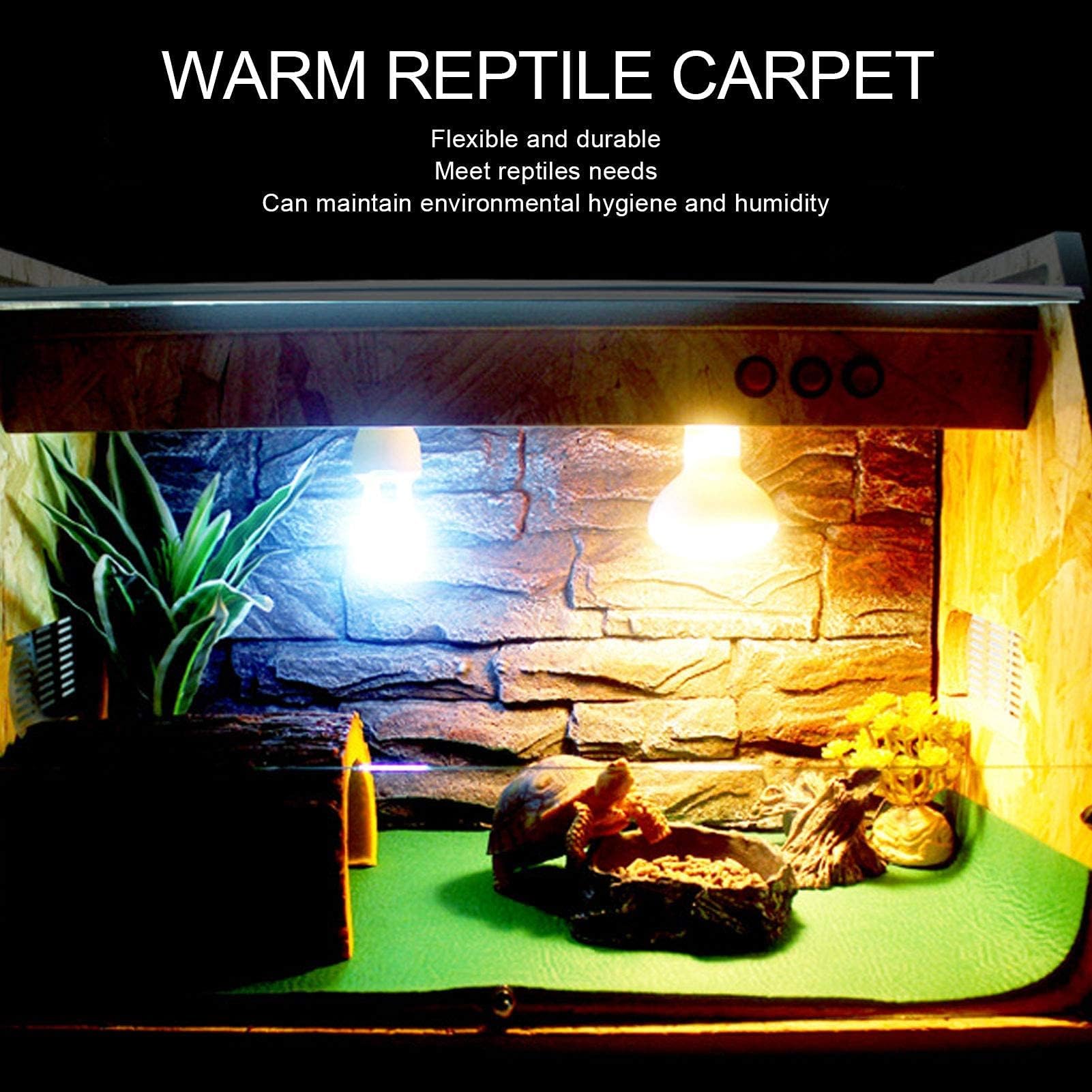 Alfombra de reptil de poliéster almohadilla de reptil hidratante alfombra de absorción de agua para serpientes de tortuga lagarto dragón barbudo