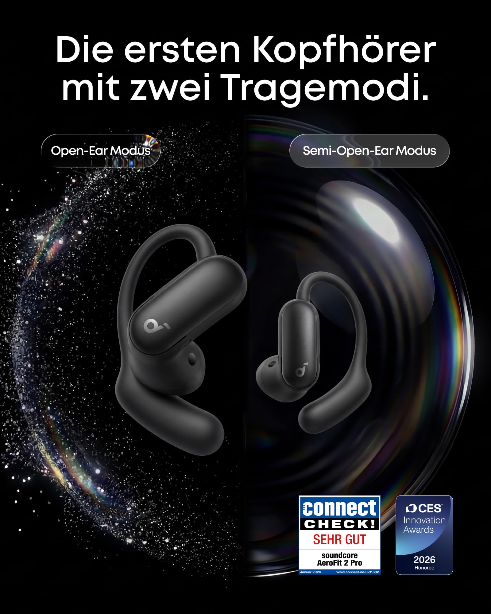 soundcore AeroFit 2 Pro by Anker Open-Ear Kopfhörer ANC 3.0 Bluetooth 6.1 Hi-Res LDAC IP55 34h