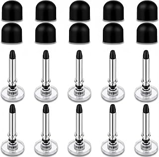 20Pcs 7mm Rubber Tip & 20Pcs Suction Disc Tip Stylus, High Precision Stylus Tips for Mobile Phone Screens, Tablet Computers, eBooks, Black Silver