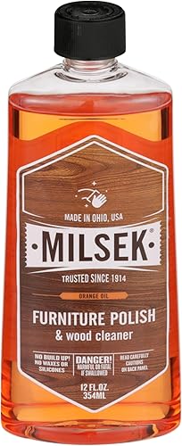 Miniatura 2 de Milsek Esmalte para muebles, limpiador de muebles de aceite de naranja y paño de pulido, 12 onzas líquidas