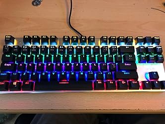 Rii Mechanical Gaming keyboard, RK908 60% Mechanical Keyboard(9 ...