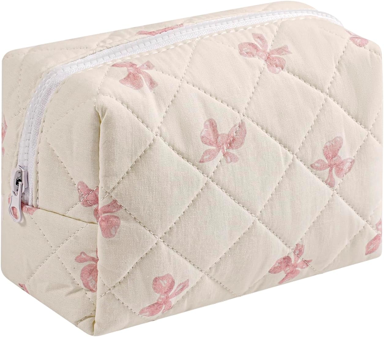 Amazon.com: HHQQWZ Cute Floral Cotton Makeup Bag, Quilted Makeup Bag ...