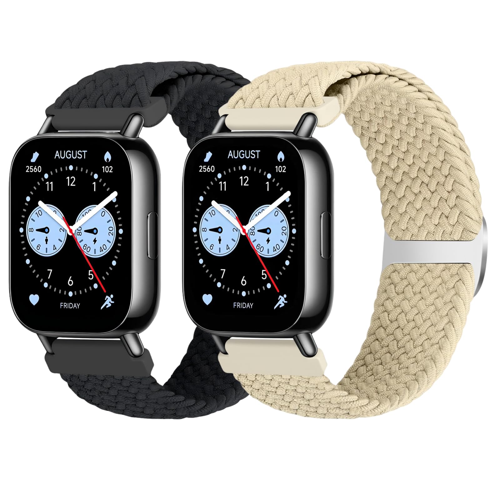 Correas Trenzadas de 22 mm para Xiaomi Redmi Watch 5 Active/Lite/Watch S4/Amazfit Bip 5/6/GTR 4/3/3 Pro/GTR 2e/2/Amazfit GTR 47m, Pulsera Deportiva elástica Suave para Mujeres y Hombres
