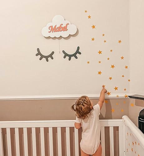 Miniatura 3 de Personalizable Kids Name Sign Lamp, Baby Room Wall Night Light Cloud Shape, Custom Gift Baby Name Montessori Bedroom Lamp Decor