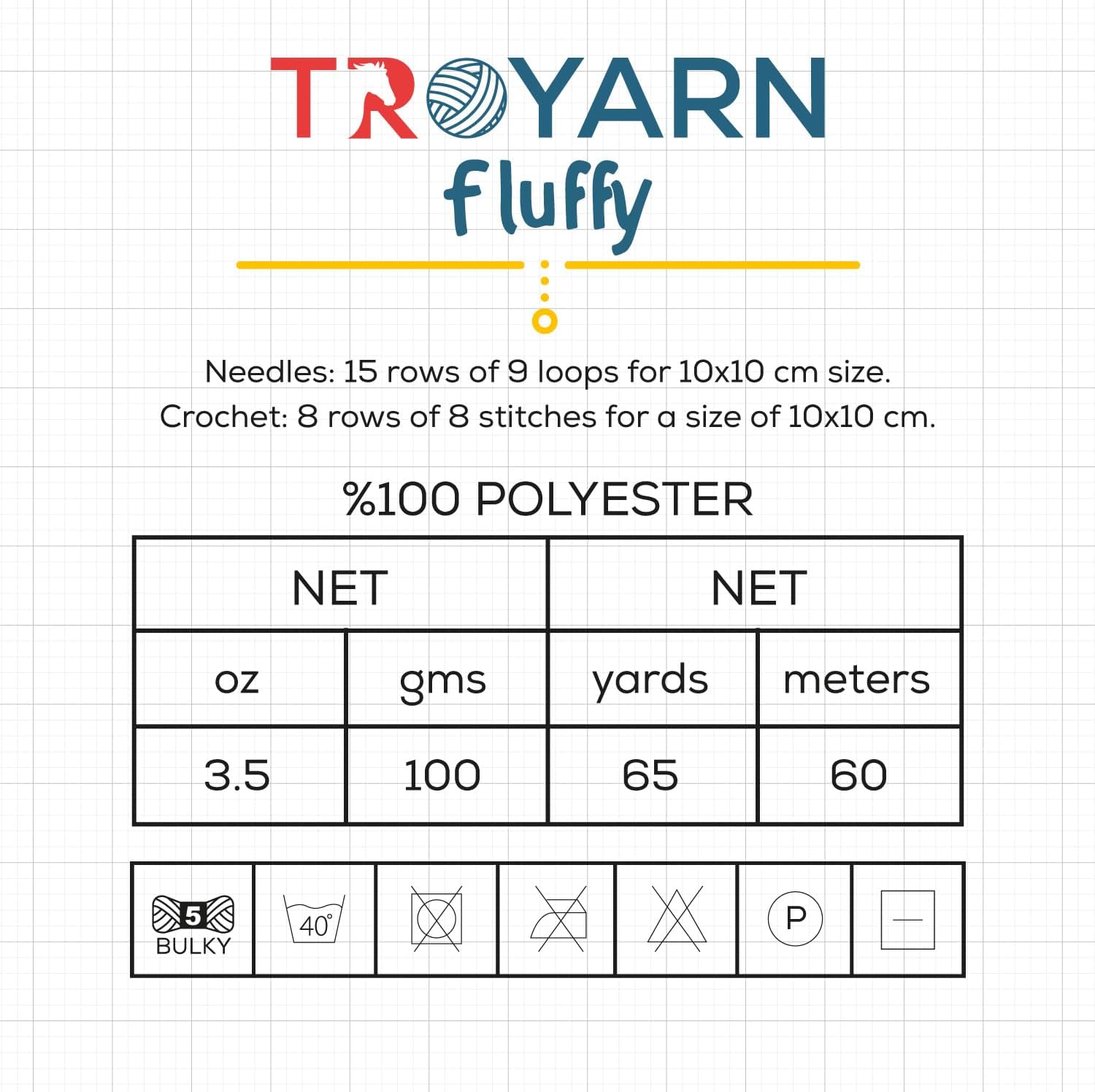Troyarn Fluffy (3- Skeins Pack) 100% Polyester Comfy Chunky Yarn Bulky Weight #5 for Crocheting and Knitting (3 x 3.52 oz) / (3 x 71 Yds) (10709 - Cream)