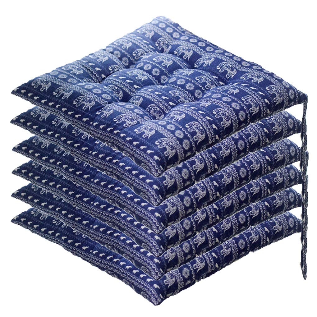 Coussins de chaise de salle à manger en coton épais au design classique