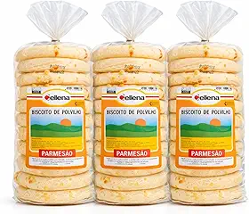 Kit 3 Biscoito de Polvilho Artesanal c/Parmesão CELLENA 140g