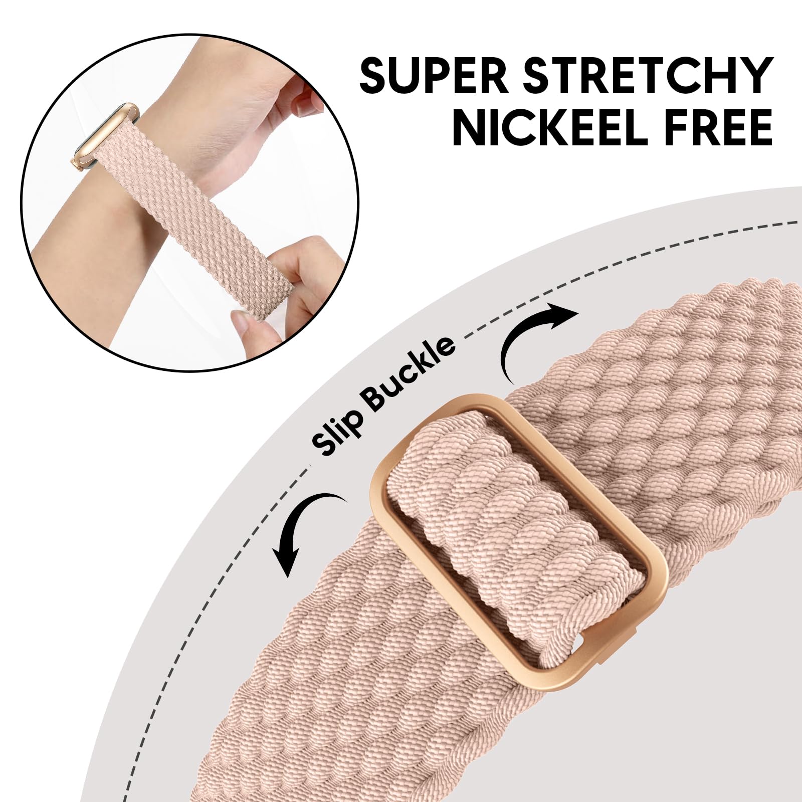 AMSKY Cinturini in Intrecciato Compatibile con Cinturino Apple Watch 40mm 46mm 44 mm 45mm 41mm 42mm 38mm 49mm Donna Uomo, Tessile Cinturino Compatibile con Apple Watch Se Ultra 10 9 8 7 6 5 4 3 2 1