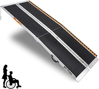 gardhom Wheelchair Ramps for Home 6FT,183 * 74cm Portable Ramps for Wheelchairs,Handicap Ramp,Aluminum Foldable Wheelchair...