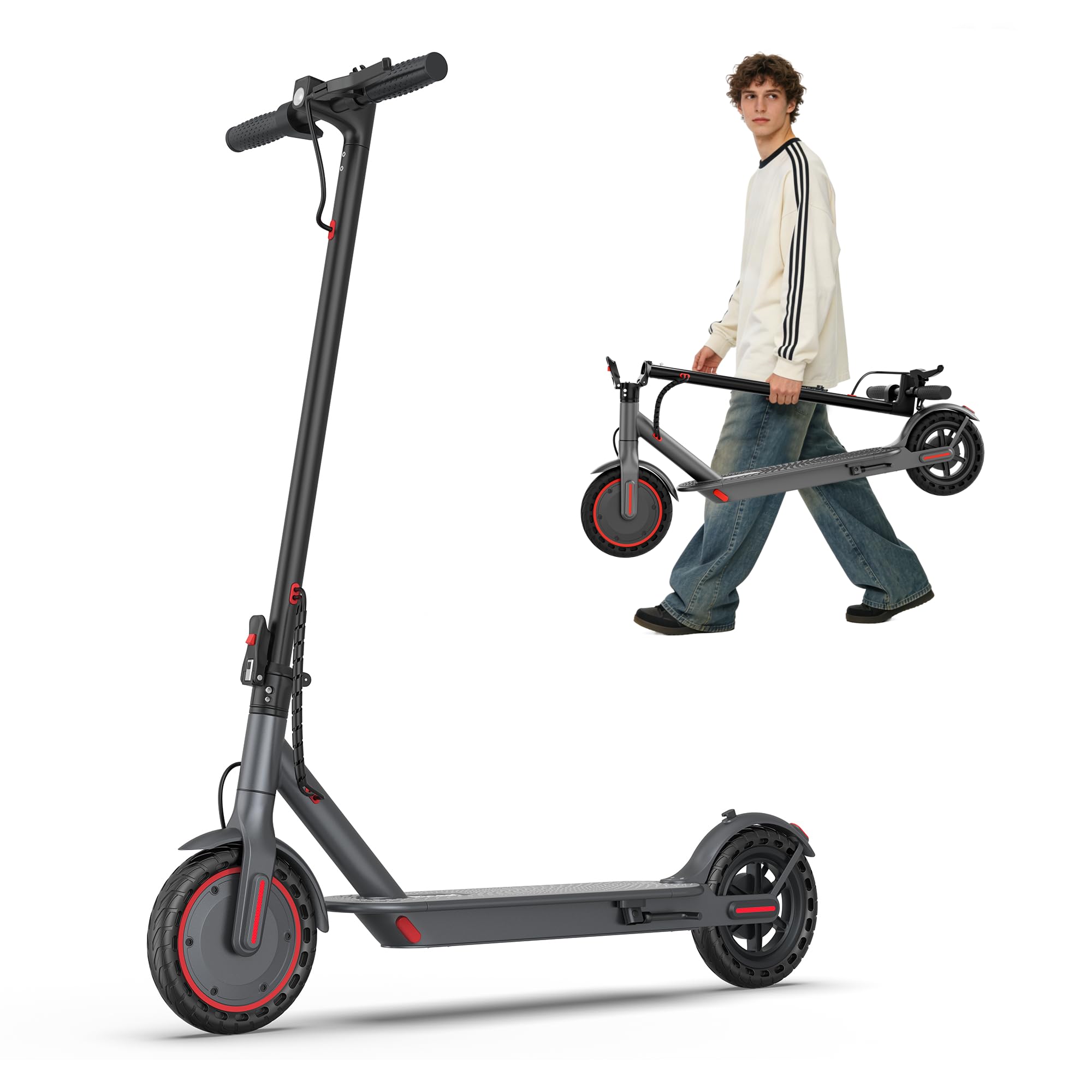 Riceel R50 Electric Scooter, Foldable Electric Scooter, Speed up to 25 km/h, 20-30 km of autonomy, 8.5" Solid Tire, Maximum Load 120 kg, Dual Braking