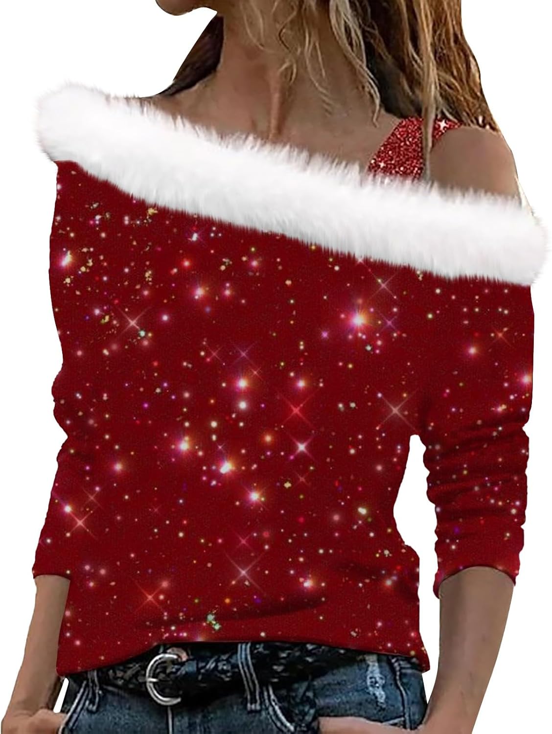 Pull De Noël Femme Col Rond Manches Longues – Sweat Festif Moche Ou Joli Pour Fêtes, Confort Hiver, Style Casual