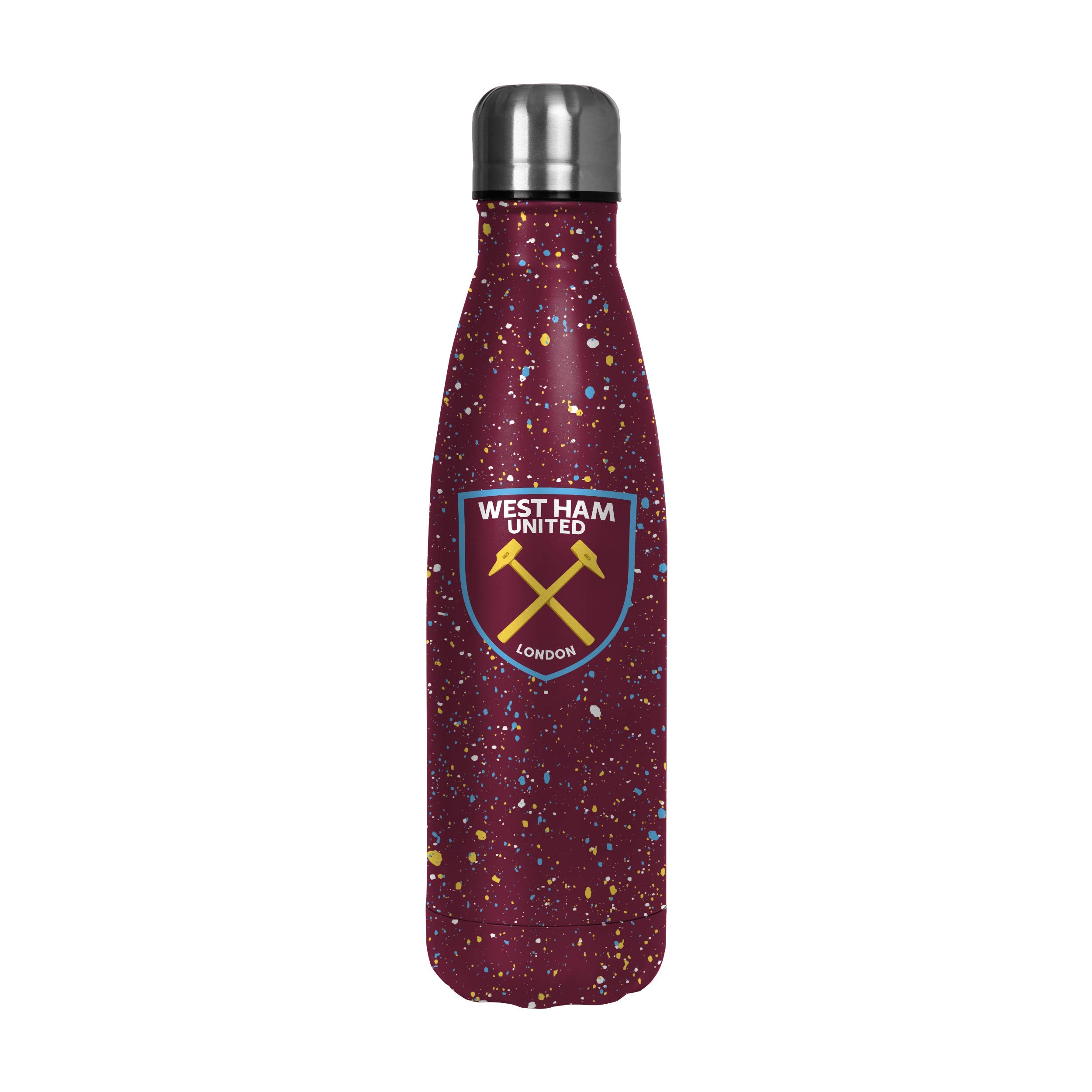 FOCO Premier League Football West Ham United Fan Thermal Paint Splatter Insulated 500ml Bottle