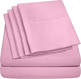 Twin XL Size Bed Sheets - 4 Piece 1500 Supreme Collection Fine Brushed Microfiber Deep Pocket Twin X-Large Sheet Set Bedding - 1 EXTRA PILLOW CASES, GREAT VALUE, Twin XL, Pink