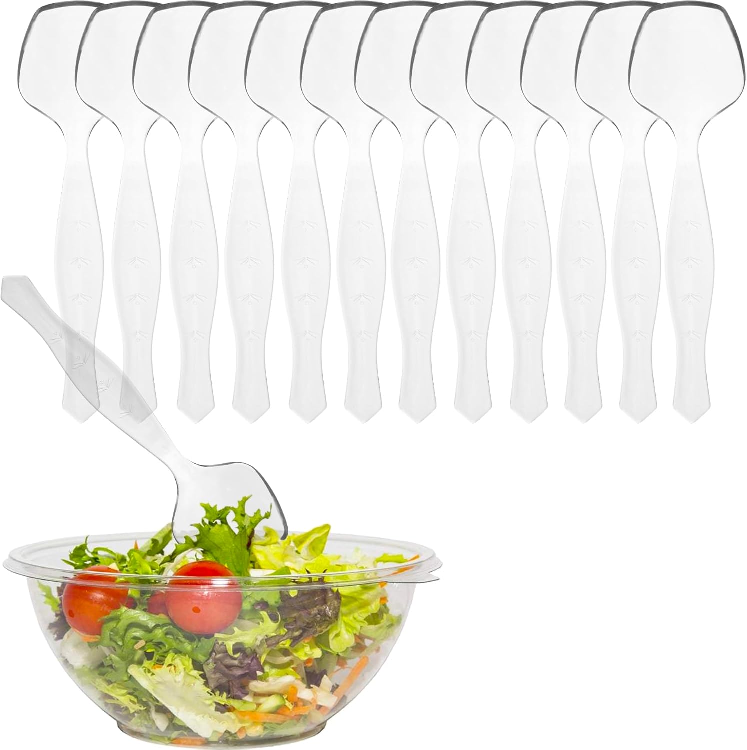 PARTY BARGAINS 8.5” Plastic Serving Spoons [12 Pack] HeavyDuty