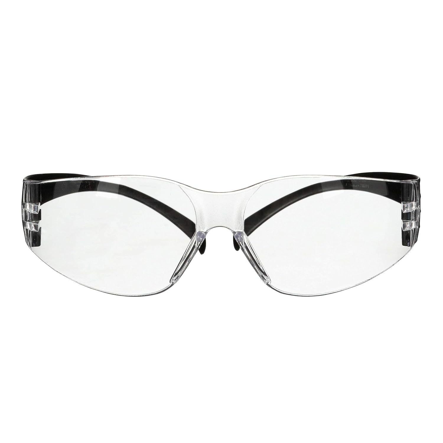 3M Safety Glasses SecureFit 100 Series, 20 Pack, Impact Rated ANSI Z87, Anti-scratch Clear Lens, Black Temples with Self-Adjusting Temples and Molded Nose Bridge, SF101AS-BLK