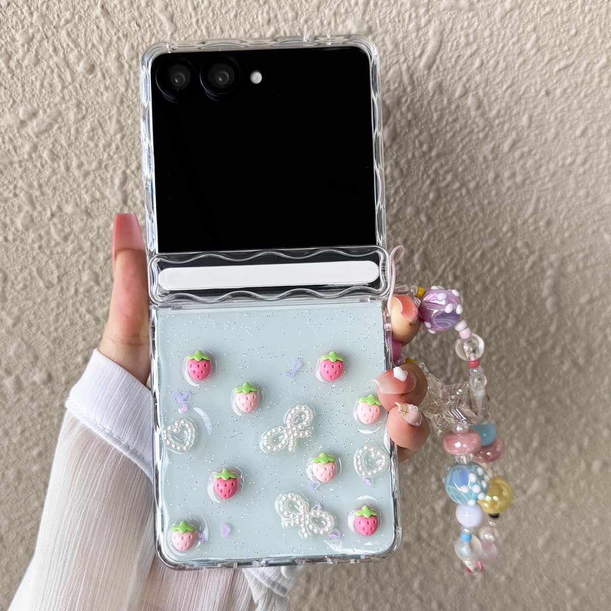 Carino Strap Custodia per Galaxy Z Flip 7 Cerniera Protettiva