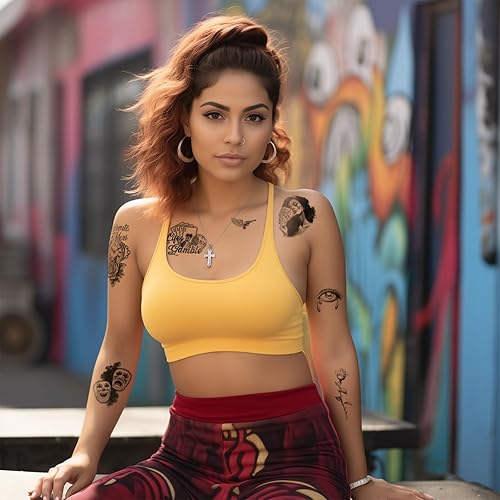 Miniatura 4 de Los Vatos Chicano Vol. I - 38 Designs - Cholo Chola Tatuajes Temporales Para Hombres Mujeres, Payasa, Lowrider, Virgen María, Oración, Cruz,