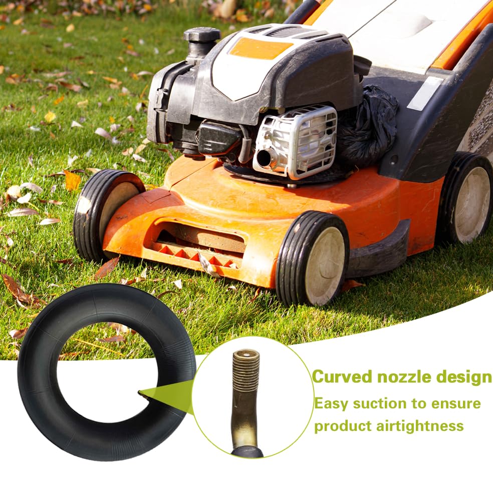 2 Camere D'Aria Per Carriola 4,80/4,00-8 | Valvola TR87 Curva | Per Carrelli, Tosaerba E Go-Kart | UQTUKO - Foto 4