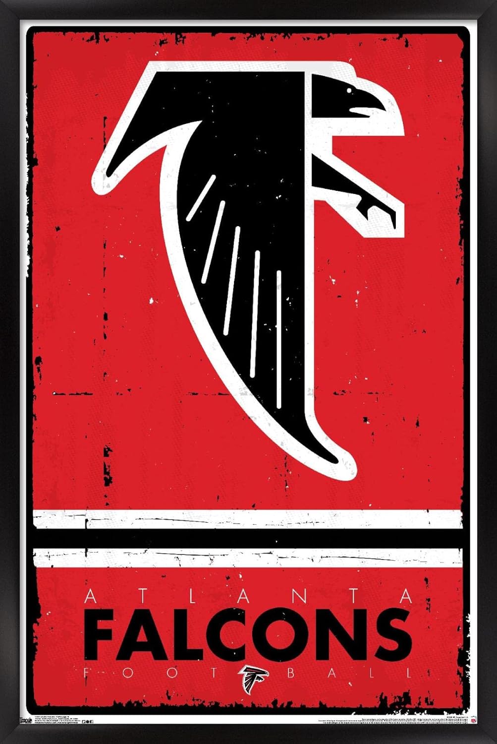 Trends International Wall Poster Atlanta Falcons Retro Logo, 22.375 x 34