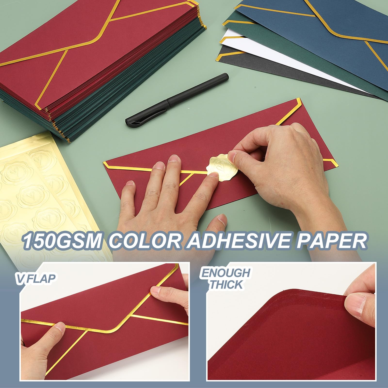 PATIKIL #10 150GSM Pretty Business Mailing Envelopes - Image 3