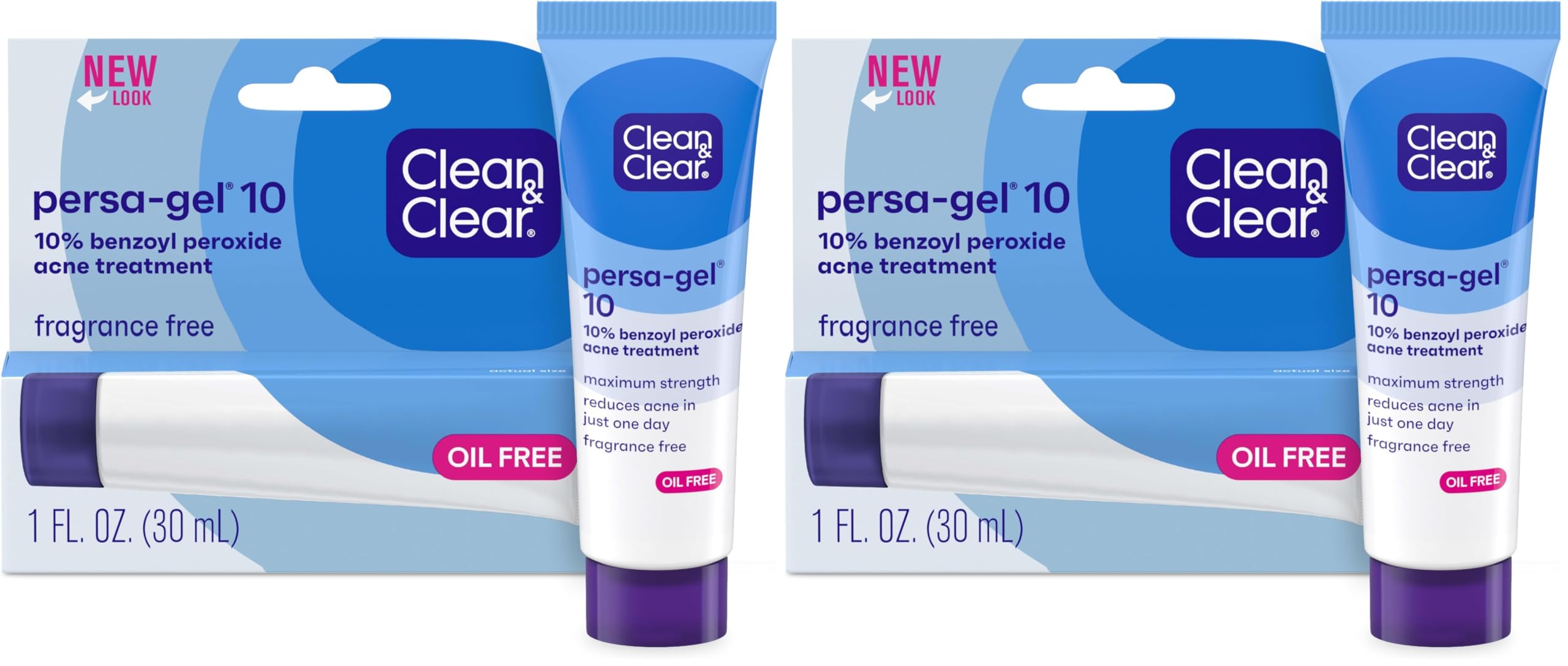 Clean & Clear, Persa-Gel 10 Acne Spot Treatment, Maximum Strength, 1 Oz (Pack of 2)