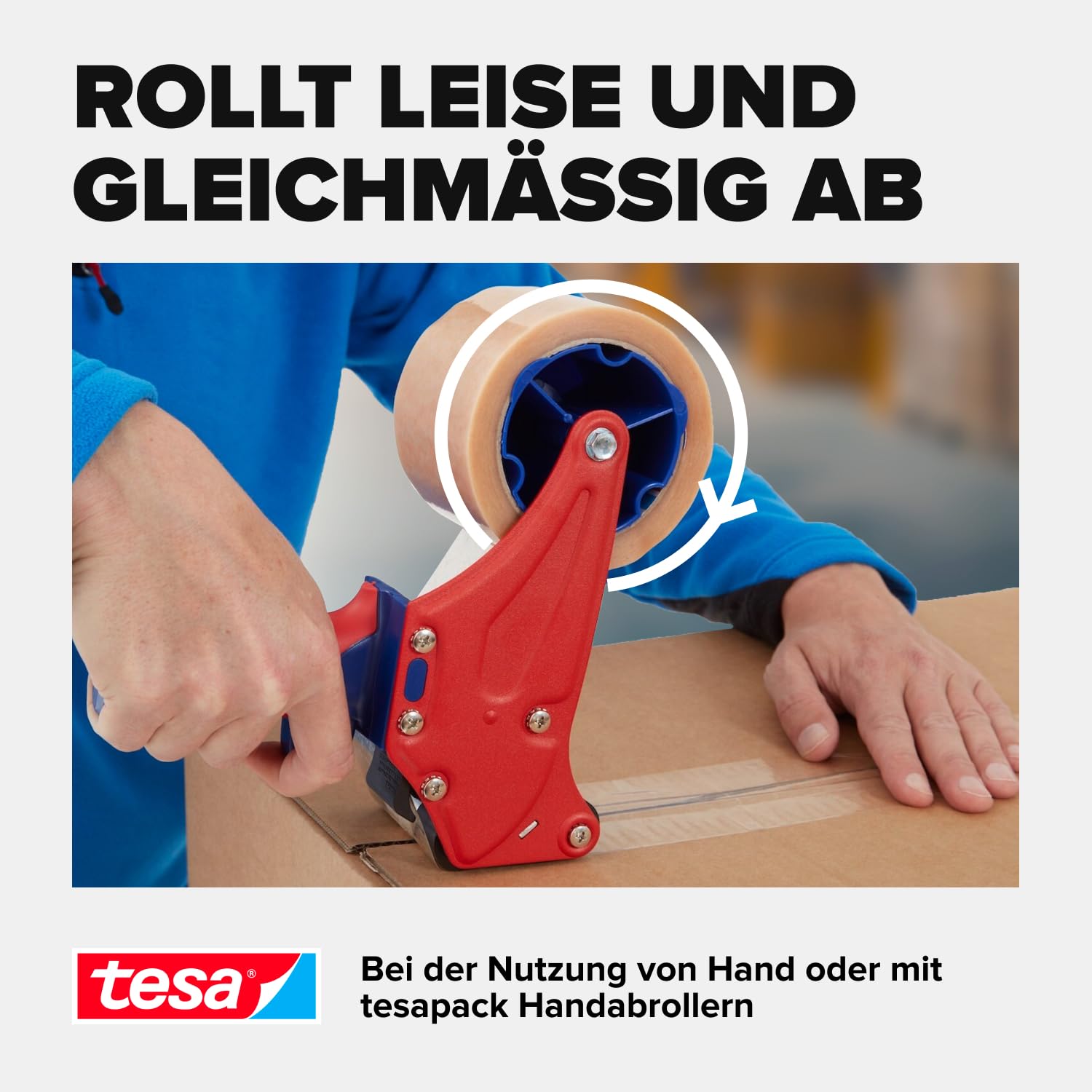 tesapack 64014 Low-Noise Parcel Tape, Pack of 6, for Packing Parcels and Shipping Boxes, Transparent, 6 Rolls, Each Roll 66 m