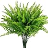 Leixi 6pcs Artificial Plants Fake Plastic Greenery Shrub Bushes UV Resistant Plants Plastic Wheat Grass for Indoor Outdoor Home Garden Decoration Shurb