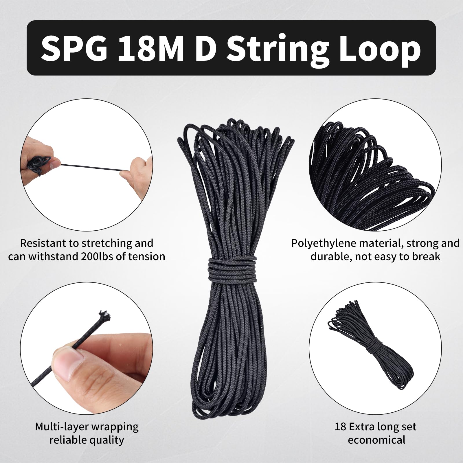 Snapklik.com : SPG 59ft D Loop Material - Tear And Durable - Archery D ...