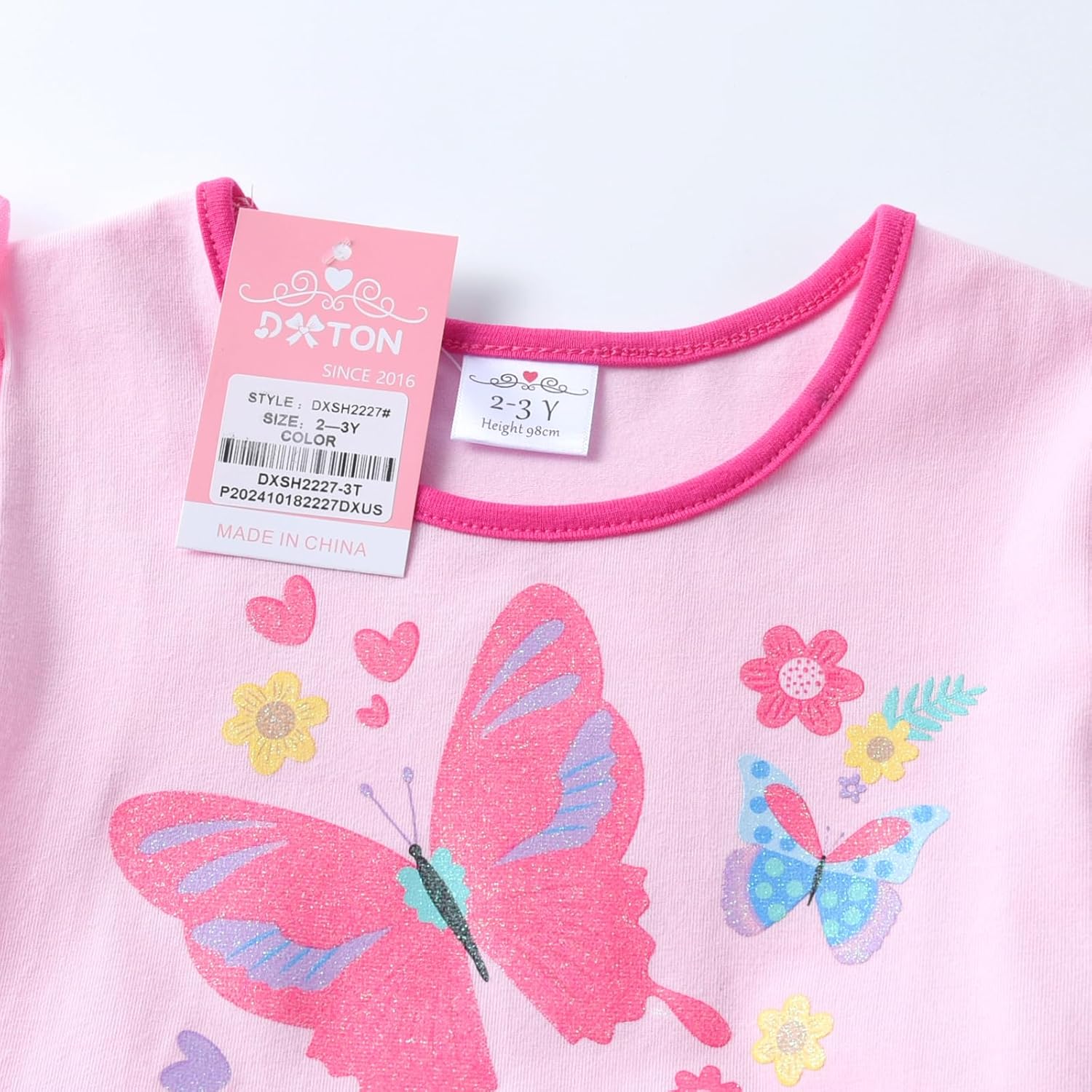 DXTON Girls Summer Tutu Dresses Short Sleeve Party Casual Outfits 3-12 Years - Image 2