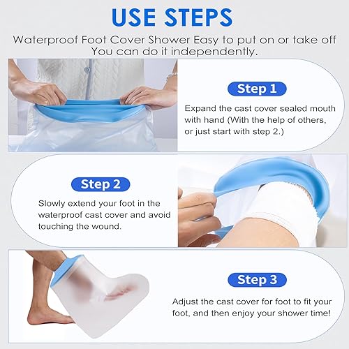 Miniatura 4 de Funda impermeable para pies de ducha, funda fundida para pies, funda impermeable para botas de ducha, cubierta de pie para ducha después de la