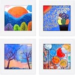 AEVETE 5x7 Picture Frames Black 4 pack Made of Natural Solid Wood Display Photos 5x7 4x6, Both Vertical and Horizontal Supported