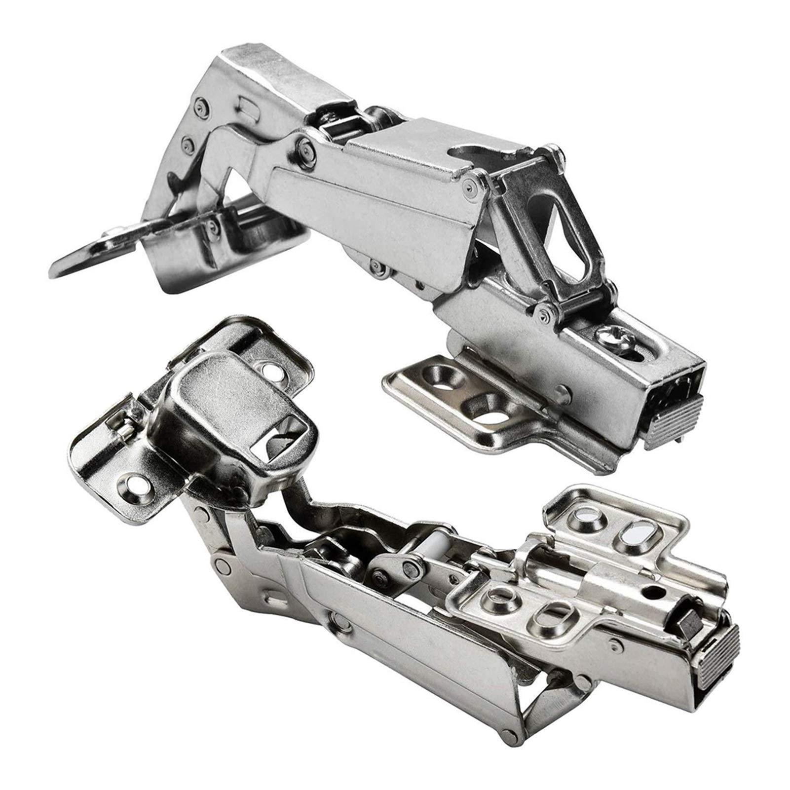 2 szt. Zawiasy 175 stopni. DIY bezramowe zawiasy do drzwi szafek ukryte, hydraulicznie regulowane zawiasy montażowe sprzęt meblowy