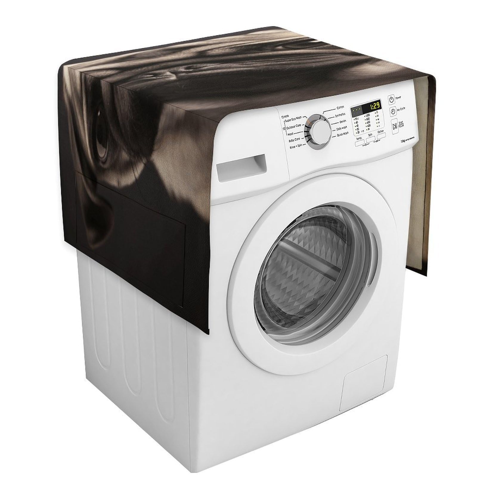 Vstadank Style Pug Dust Cover Dustproof Washer And Dryer Covers For The Top Fridge Dust Cover Multi-Purpose Decorative Kitchen Appliance Covers For Home Machine Protector