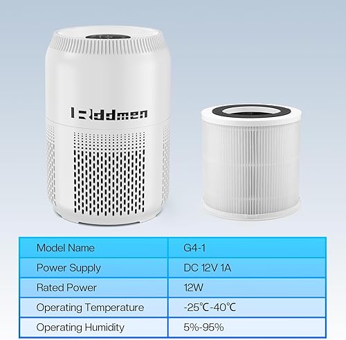 Miniatura 7 de Purificador de aire 3 en 1 para el hogar, filtro de aire HEPA H13, cubre hasta 1095 pies cuadrados para dormitorios, oficinas y salas de estar