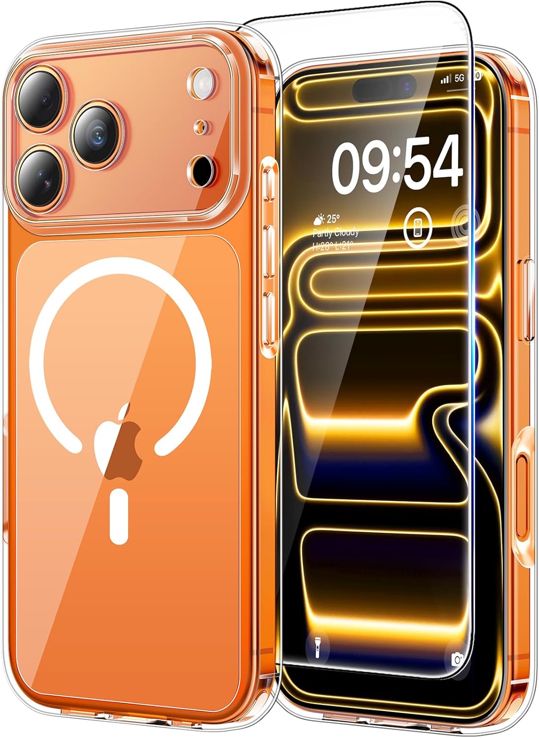 TAURI for iPhone 17 Pro Max Case 6.9" with 1-Pack Screen Protector, Compatible with MagSafe, Military-Grade Protection, [Anti-Yellowing] Shockproof Transparent Magnetic Phone Cover - Clear