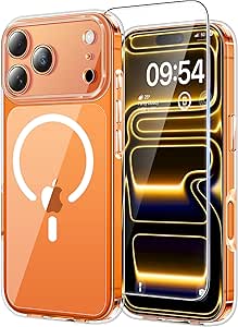 TAURI für iPhone 17 Pro Max Hülle 6,9" mit Panzer Schutz Glas Folie, Kompatibel mit MagSafe, Vollständiger Kameraschutz, Stoßfest Militärstandard Magnetisch Handyhülle - Durchsichtig