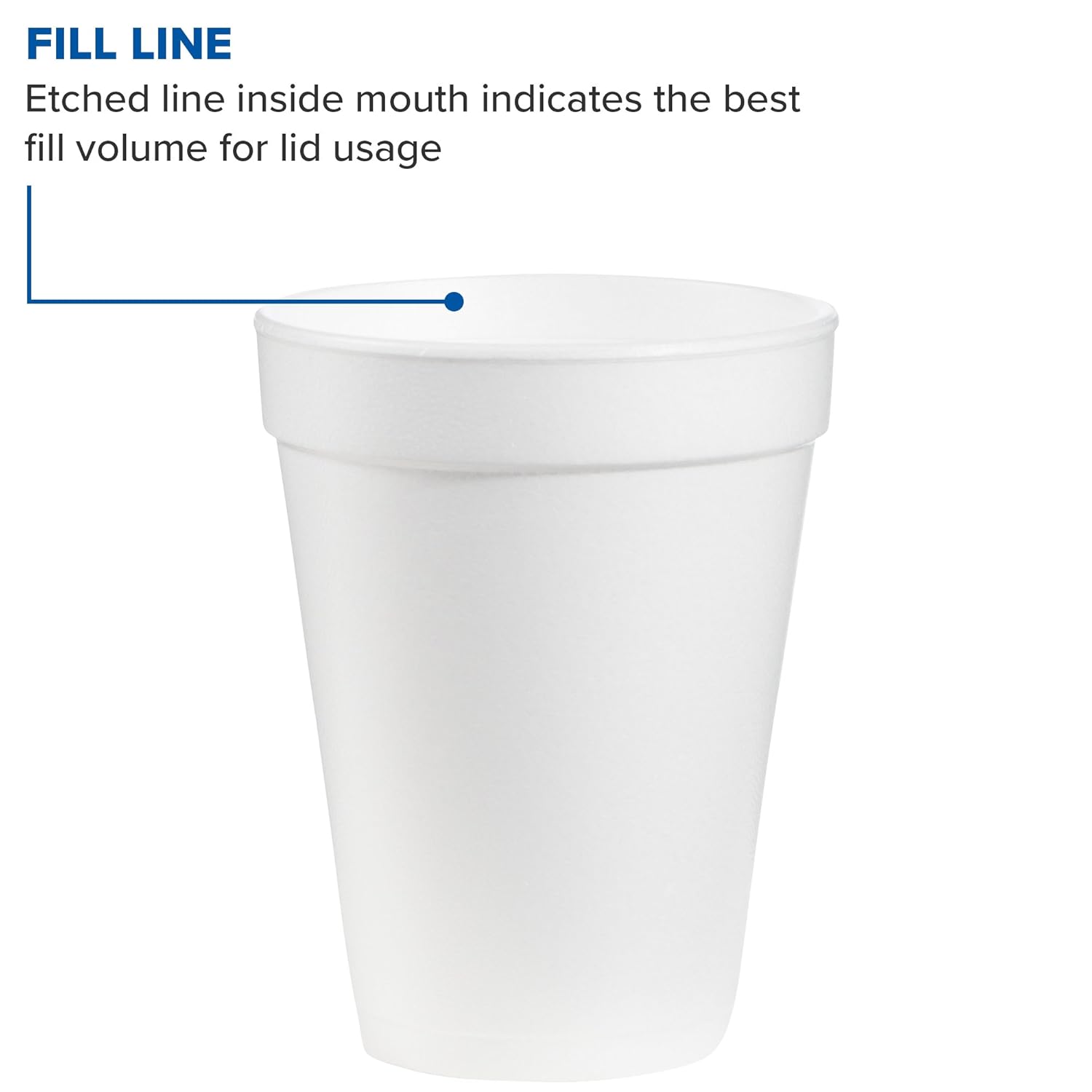 DART DRC14J16 Styrofoam Insulated Foam Cups, 14 oz (Pack of 25), white