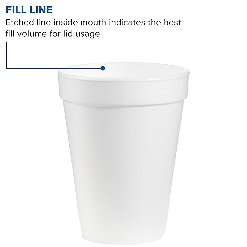Miniatura 3 de DART DRC14J16 Vasos de espuma con aislamiento de espuma de poliestireno, 14 onzas (paquete de 25), color blanco