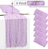 Vista 230 de Showgeous 10 Pack Baby Pink Cheesecloth Table Runner 10FT Long Semi-Sheer Gauze Table Runner Boho or Rustic Wedding Decor for Wedding Decor Arch