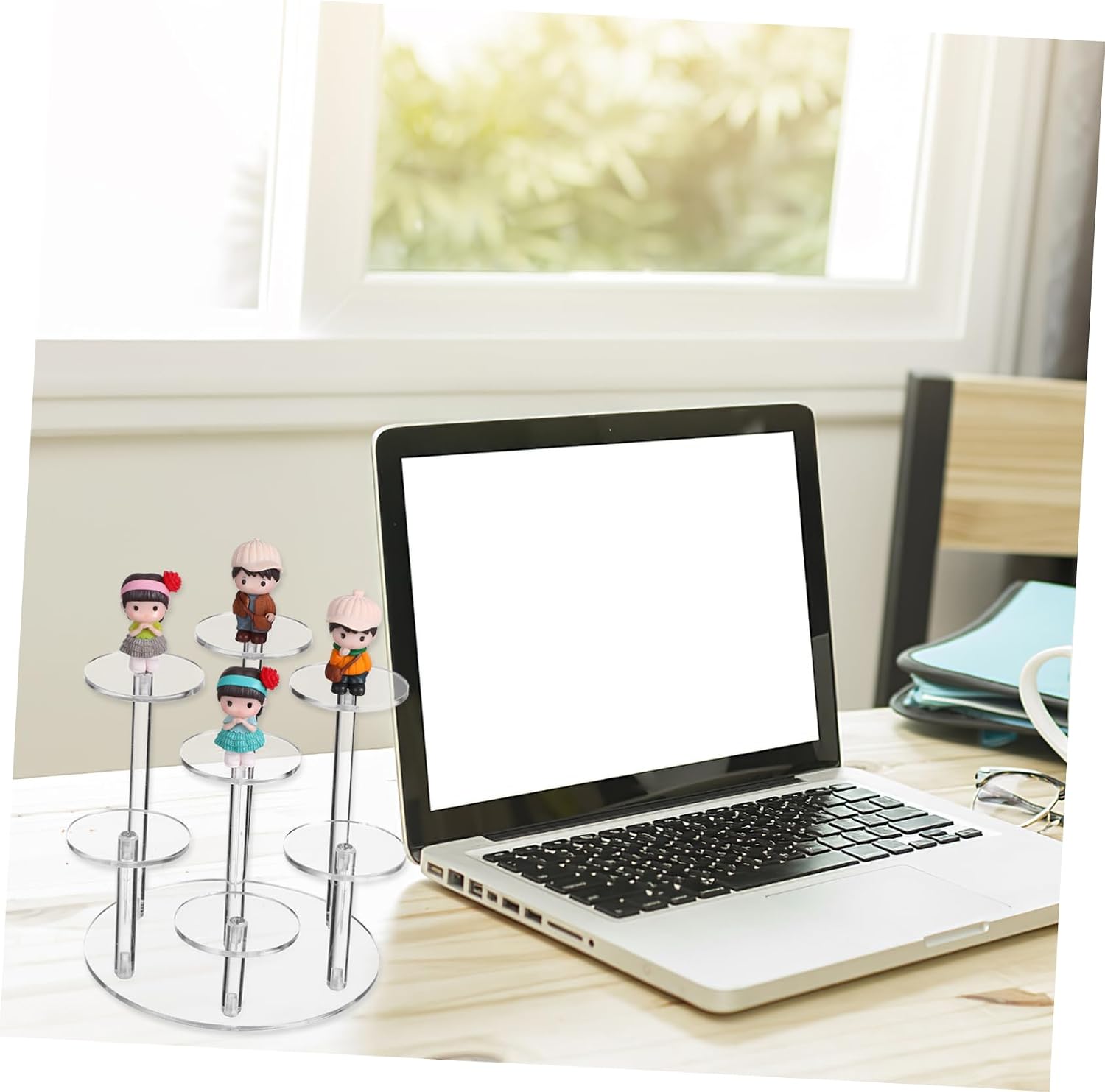ULTECHNOVO Modern Acrylic Riser Stand Tiered Acrylic Display Stand s for Action Figures
