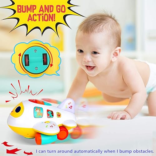Miniatura 2 de My First Airplane - Juguete para niños pequeños y bebés, avión musical educativo temprano para aprender letras, números y colores, se ilumina, canta