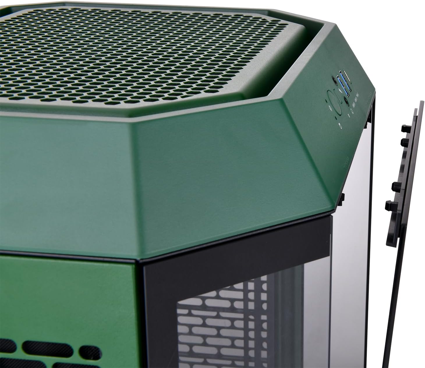 Thermaltake Tower 300 Racing Green Micro-ATX Case; 2x140mm CT Fan Included; Support Up to 420mm Radiator; Optional Chassis Stand Kit Allows Horizontal Display; CA-1Y4-00SCWN-00; 3 Year Warranty