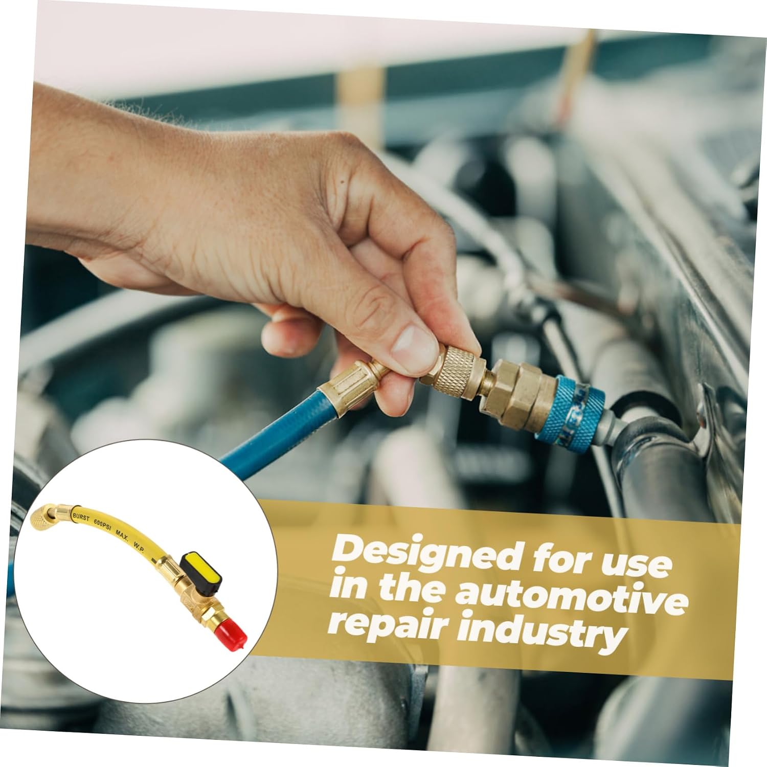 MAGICLULU Charging Hose with Ball Valve Compatible Versatile Filling Tool for Automotive Maintenance Enhanced Flow for Improved Efficiency