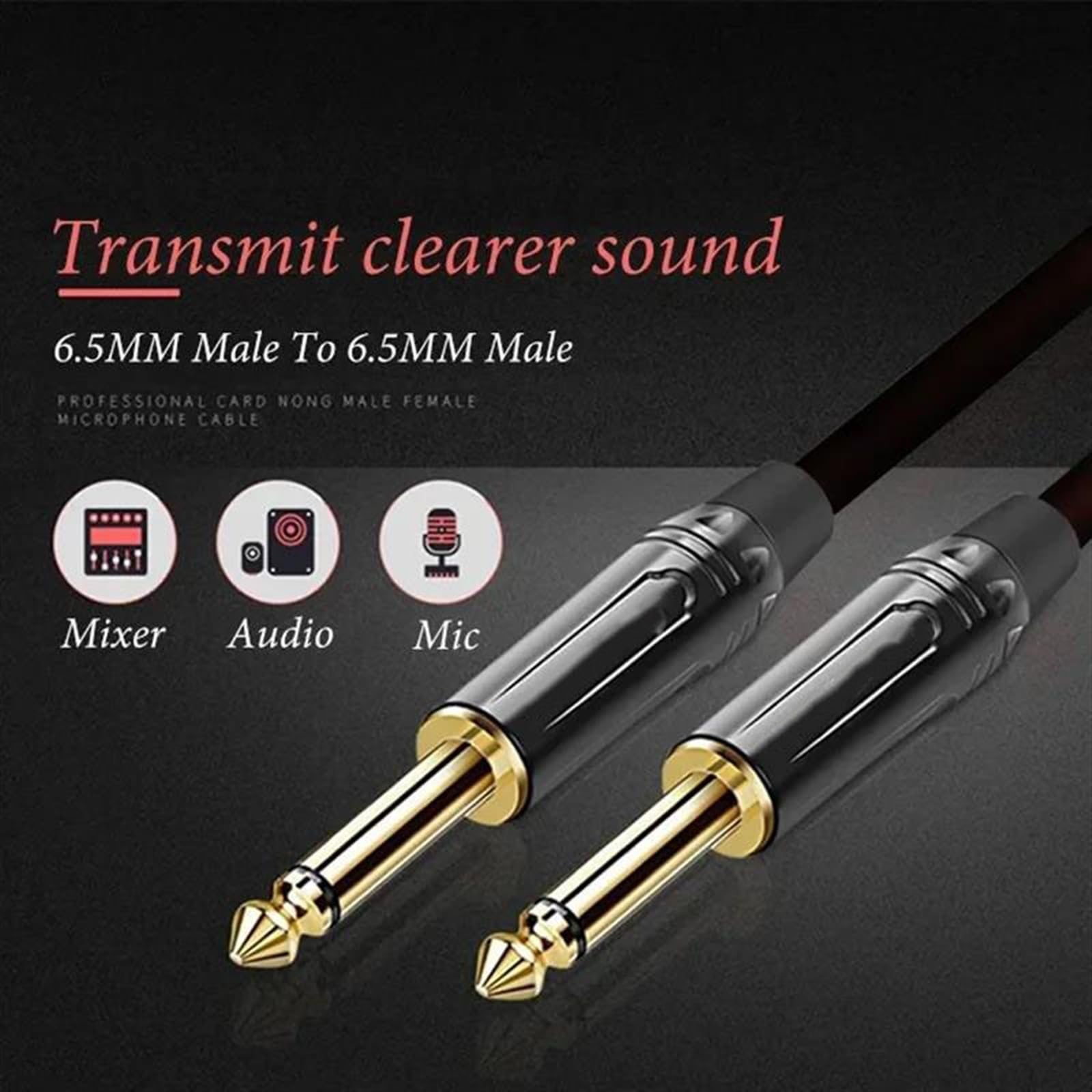 Pro Audio kabel 6,5 Mm Kabel Męski Do Męskiego Kabel Gitarowy Do Elektronicznych Instrumentów Muzycznych Wzmacniacze Itp.(5m)