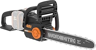 WORX NITRO 40V Akku Kettensï¿½ge 40cm WG385E.9 ohne Akku und Ladegerï¿½t, Schwarz