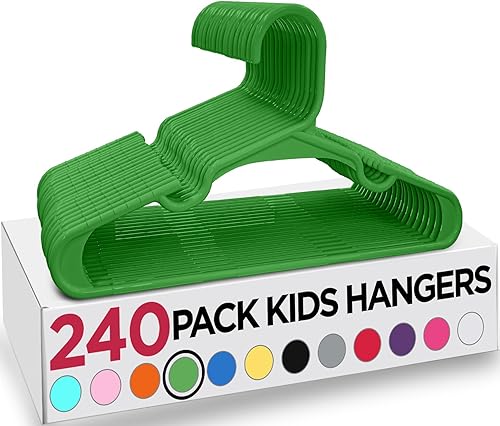 Vista 40 de Utopia Home Paquete de 40 perchas para niños, perchas de plástico de 11.5 pulgadas para armario, perchas para ropa y colgador infantil para armario