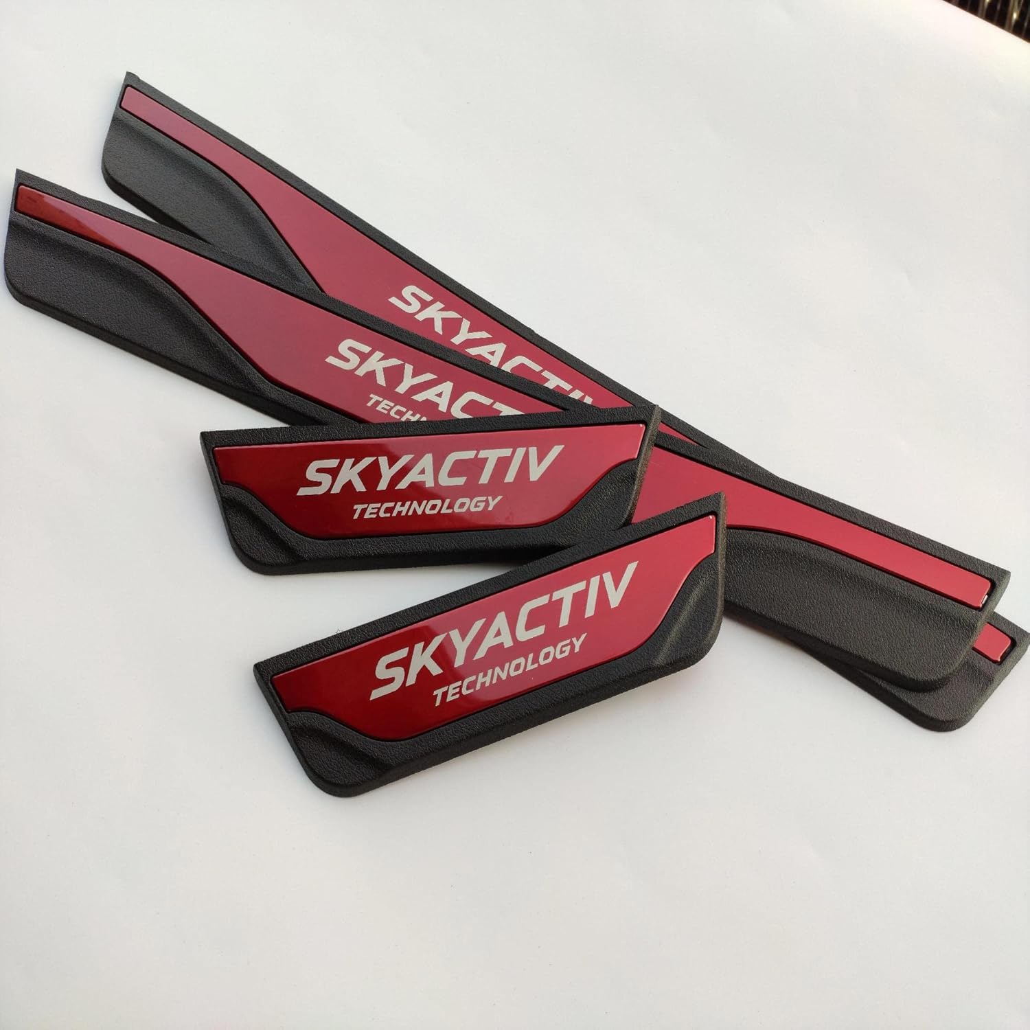 GZBFTDH Car Accessories Door Sill Protector, for Mazda 3 6 CX-30 CX-5 Kick Panels Threshold Guard Scuff Plate, Auto Parts Door Entry Guard
